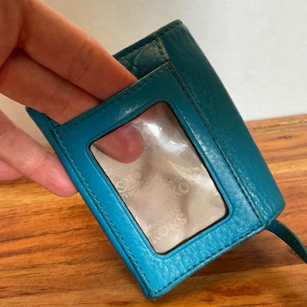 Michael Kors Blue Leather Wallet key chain